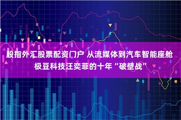 股指外汇股票配资门户 从流媒体到汽车智能座舱 极豆科技汪奕菲的十年“破壁战”